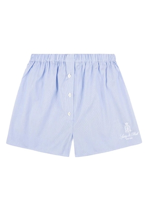 Sporty & Rich striped button-fly shorts - Blue