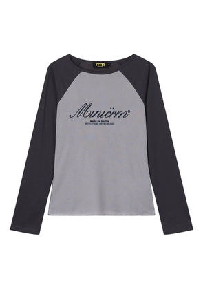 Mini Cream raglan-sleeve T-shirt - Grey