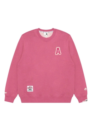 AAPE BY *A BATHING APE® embroidered-logo crew-neck sweatshirt - Pink