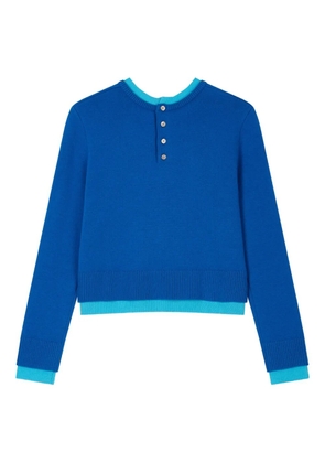TOMBOY layered round-neck sweater - Blue