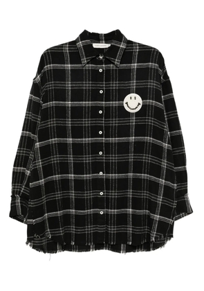Joshua Sanders bead-embellished plaid shirt - Black