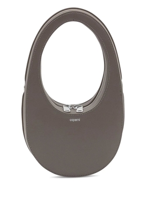 Coperni Swipe oval-frame zip shoulder bag - Brown
