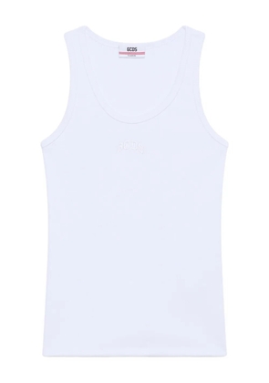 GCDS logo-detail vest - White