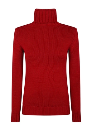 base roll-neck knitwear - Red
