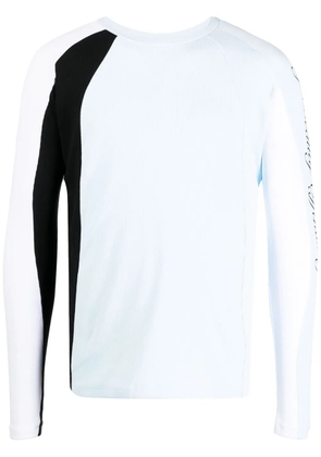 GmbH logo-print long-sleeve T-shirt - Blue