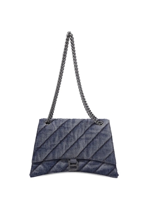 Balenciaga Pre-Owned medium Crush quilted denim shoulder bag - Blue