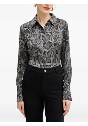 GUESS USA snake-print button shirt - Grey