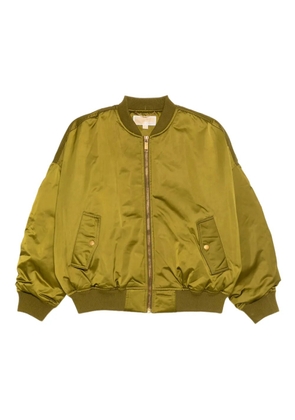 Michael Kors satin ciré bomber jacket - Green
