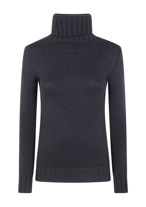 base roll-neck knitwear - Black