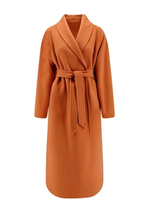 Hevo belted wool coat - Orange