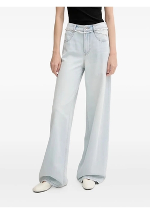 Miss Sixty pearl-embellished wide-leg jeans - Blue