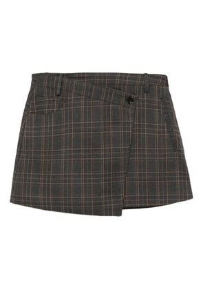 b+ab checked mini skirt - Grey