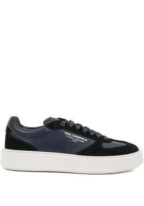 Karl Lagerfeld logo-print leather sneakers - Black