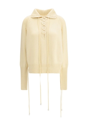 Ermanno Scervino lace-up sweater - Neutrals