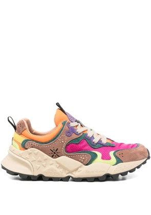 FLOWER MOUNTAIN RULIS panelled low-top sneakers - Brown