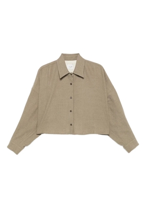 Alysi button-up wool shirt - Green