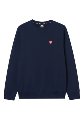 FINGERCROXX heart-logo cotton sweatshirt - Blue