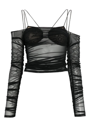 Amazuìn laced blouse - Black