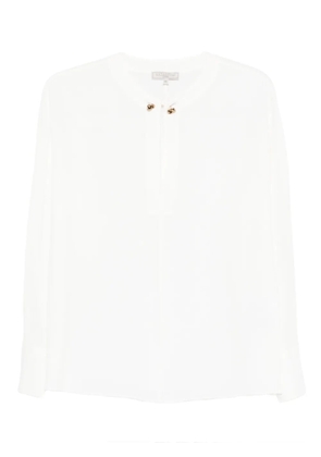 Antonelli button-detailed long-sleeve tunic top - White