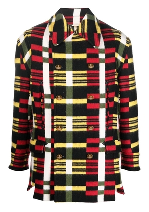 Vivienne Westwood check-print double-breasted coat - Black