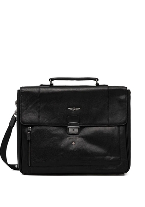 Aeronautica Militare buckle-fastening briefcase - Black