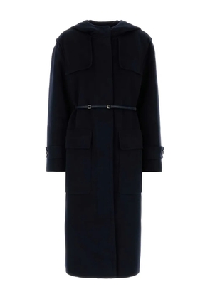 'S Max Mara Rima hooded belted coat - Blue