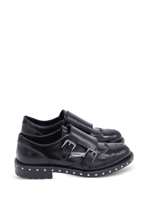 Dolce & Gabbana Pre-Owned studded leather monk shoes - Black