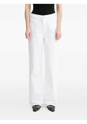 Gestuz logo-patch jeans - White