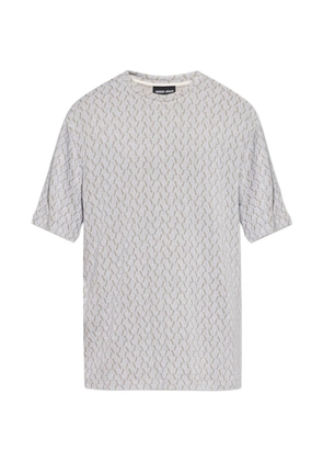 Giorgio Armani geometric-patterned T-shirt - Neutrals
