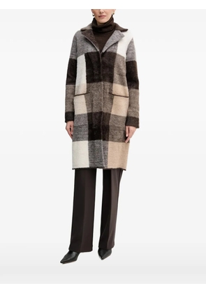 Joseph Ribkoff checkered pocket coat - Brown