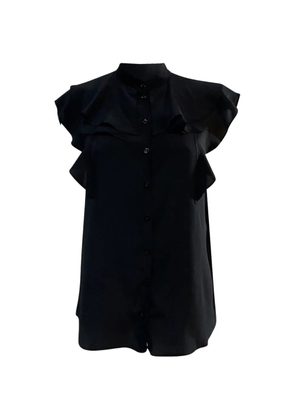 Givenchy Pre-Owned sleeveless ruffled blouse - Black