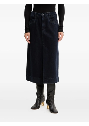 BOSS front-slit midi skirt - Blue