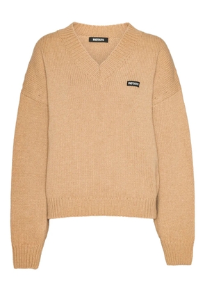 ROTATE BIRGER CHRISTENSEN V-neck wool sweater - Brown