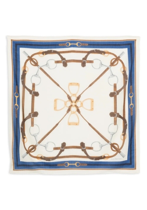 Lauren Ralph Lauren equestrian-print scarf - Neutrals