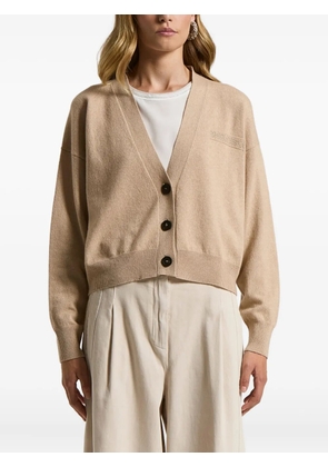 Peserico button embellished cardigan - Neutrals