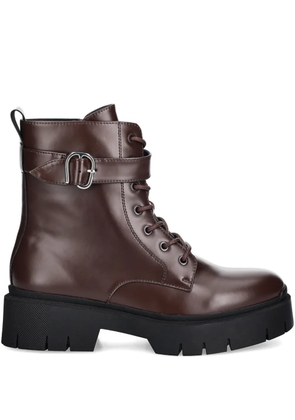 HUGO buckle lace-up boots - Brown