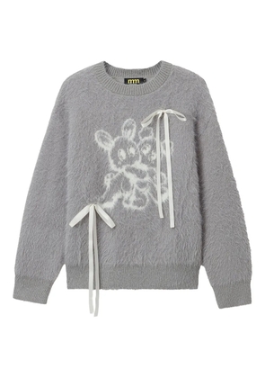 Mini Cream graphic-design sweater - Grey