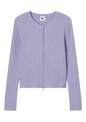 b+ab ribbed-knit cardigan - Purple