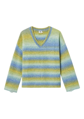 b+ab V-neck striped sweater - Blue