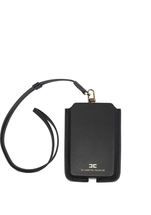 Elisabetta Franchi medium logo phone case - Black