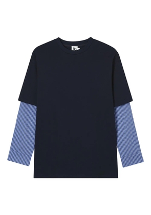 b+ab layered cotton T-shirt - Blue