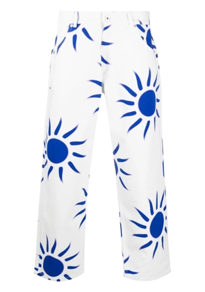 Liberal Youth Ministry graphic-print straight-leg jeans - White