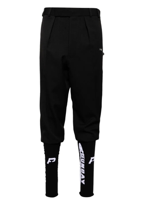PROTOTYPES logo-patch trousers - Black
