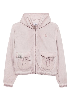 izzue logo-embroidered jacket - Pink