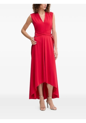 DKNY ring belted midi dress - Red