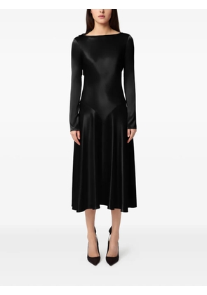 Nina Ricci satin midi dress - U9000 BLACK