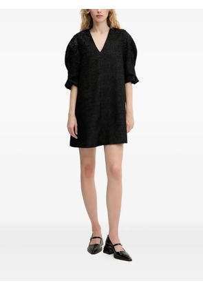 Stine Goya beaded puff-sleeve mini dress - Black