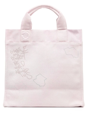 OBJECTS IV LIFE logo-print cotton tote bag - Pink