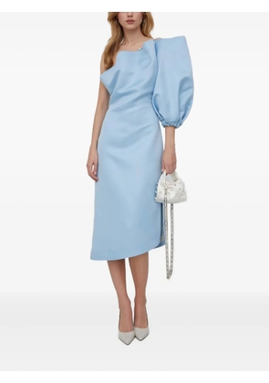 Stine Goya Juliette one-shoulder pearl midi dress - Blue