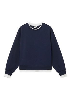 b+ab glitter-detail layered sweatshirt - Blue